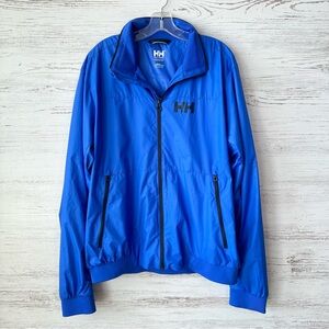 HELLY HANSEN Full Zip Windbreaker Track Jacket Waterproof 2XL Golf Lightweight